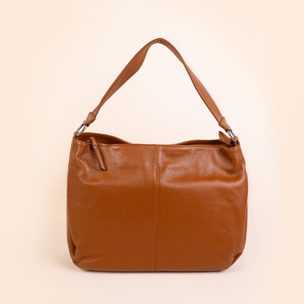 BORSA A SPALLA CON CUCITURA CENTRALE