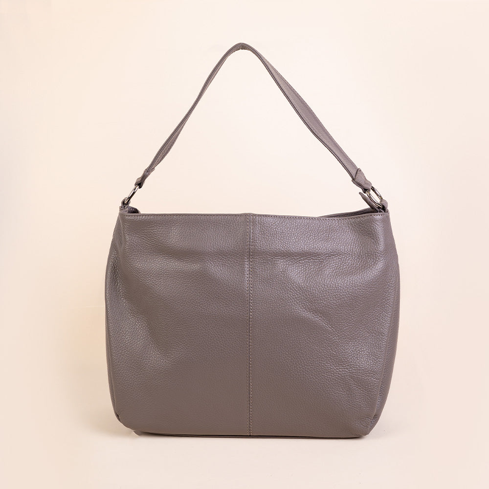 BORSA A SPALLA CON CUCITURA CENTRALE