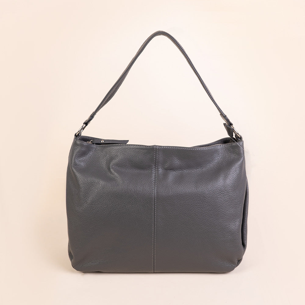 BORSA A SPALLA CON CUCITURA CENTRALE