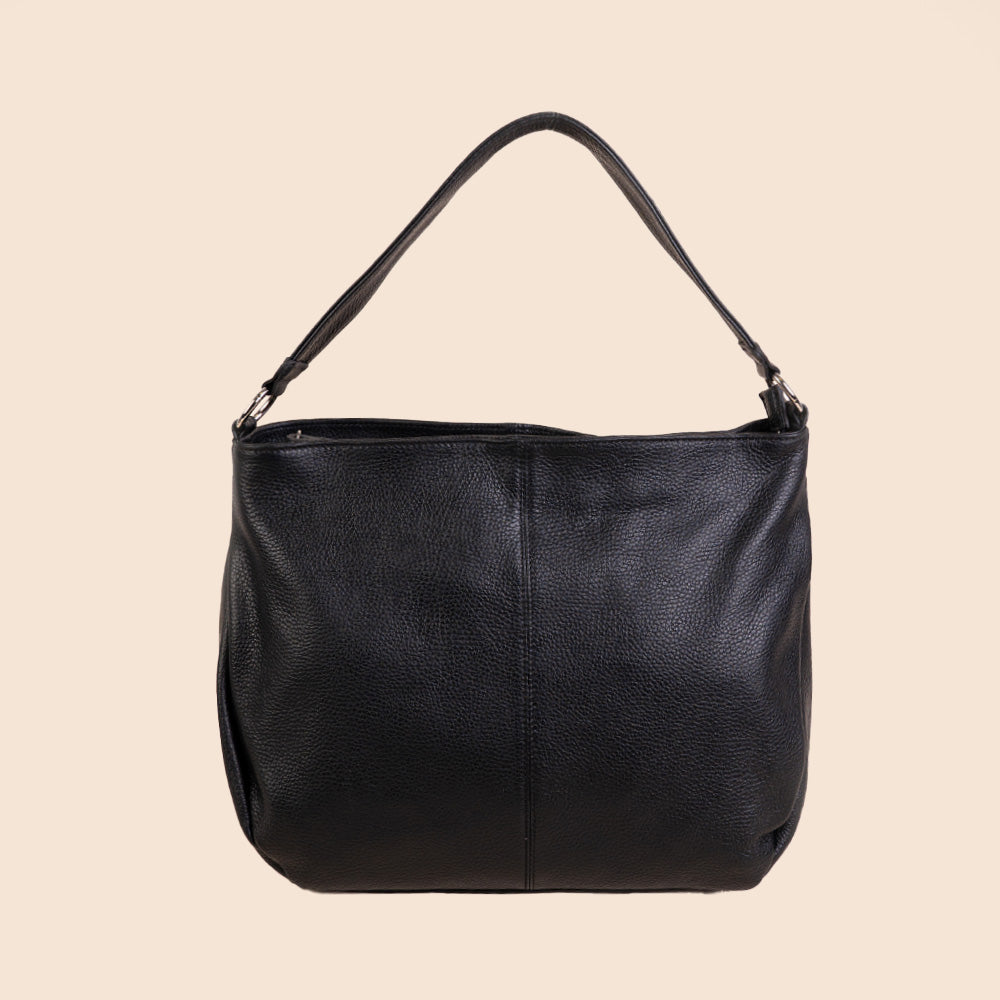 BORSA A SPALLA CON CUCITURA CENTRALE