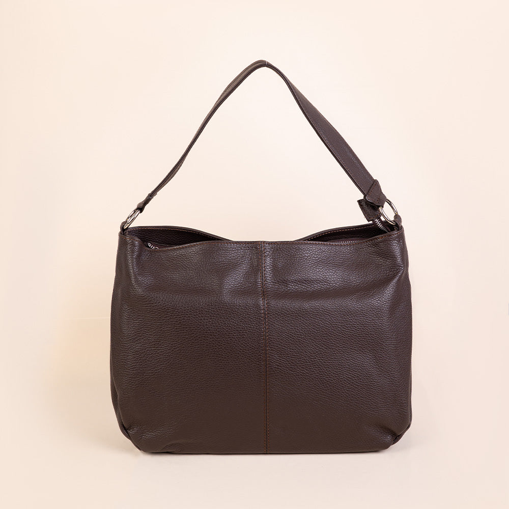 BORSA A SPALLA CON CUCITURA CENTRALE
