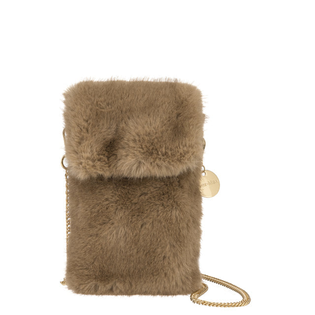 BORSA A TRACOLLA IN ECO PELLICCIA