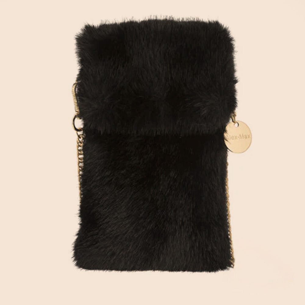 BORSA A TRACOLLA IN ECO PELLICCIA