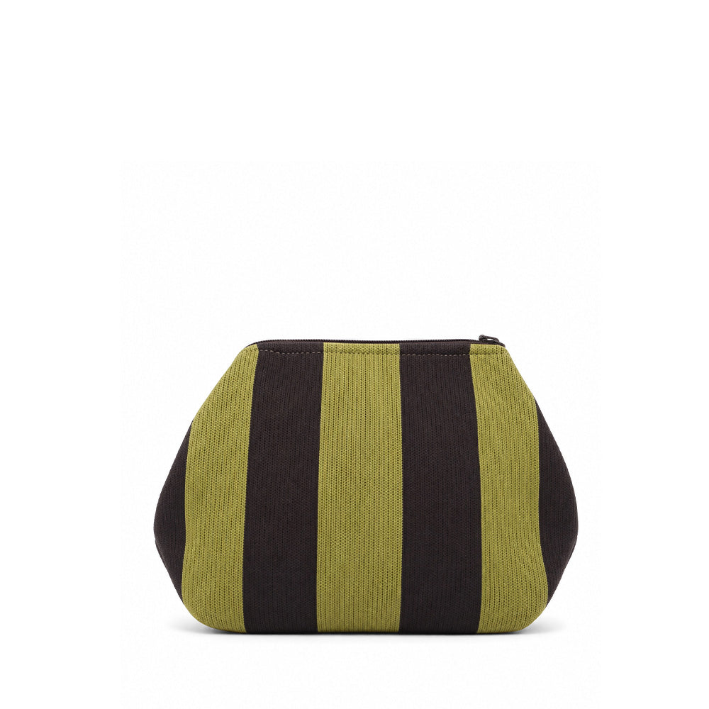 BORSA POCHETTE A STRISCE VERTICALI