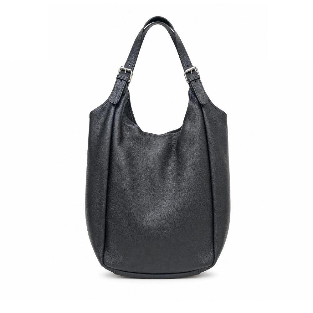 BORSA A SPALLA CON FIBBIE AL MANICO