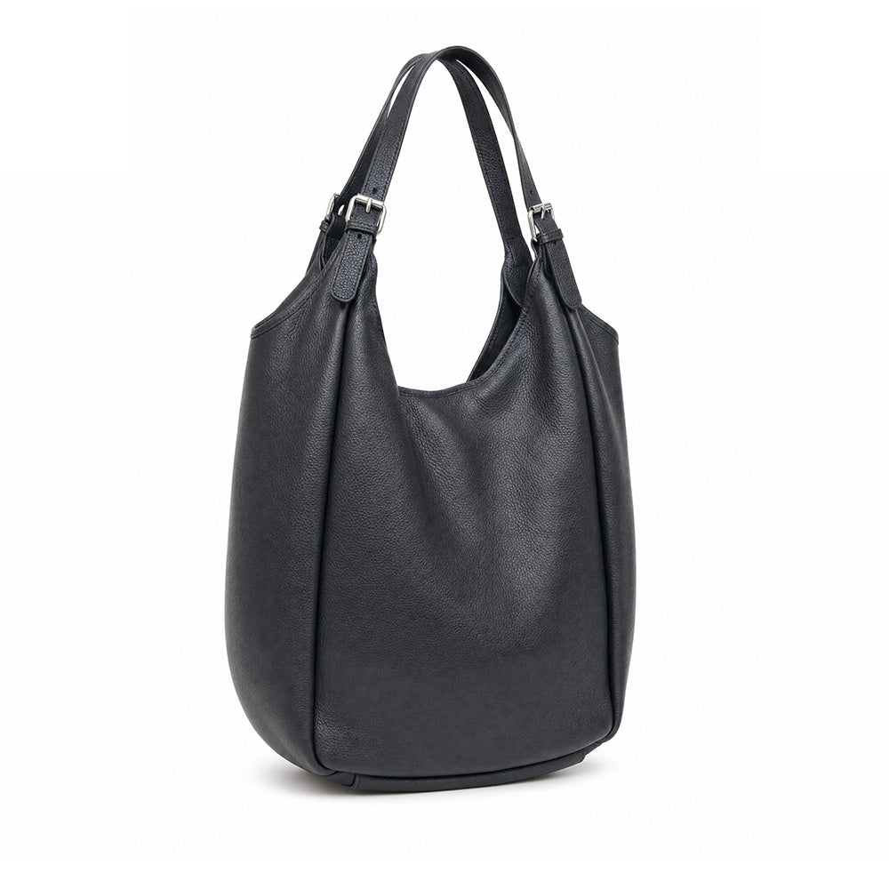 BORSA A SPALLA CON FIBBIE AL MANICO