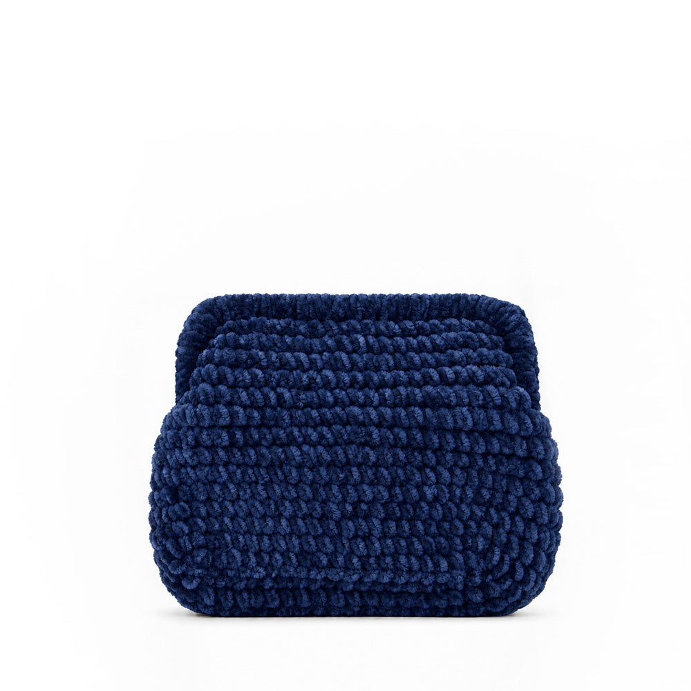 BORSA POCHETTE TRAMA INTRECCIATA CHIUSURA CLICK CLACK