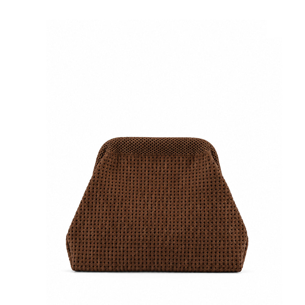 BORSA POCHETTE EFFETTO INTRECCIATA