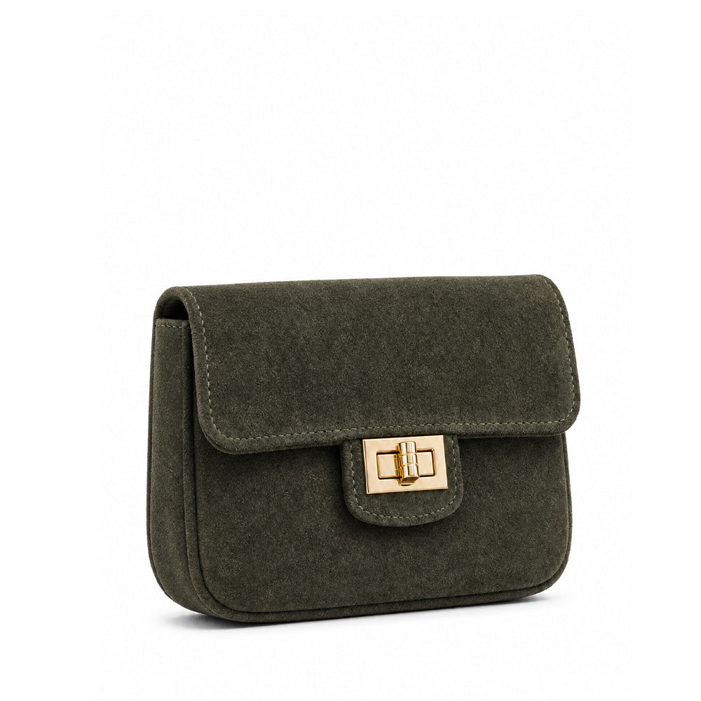 BORSA POCHETTE IN CAMOSCIO CON CHIUSURA A GIRELLO