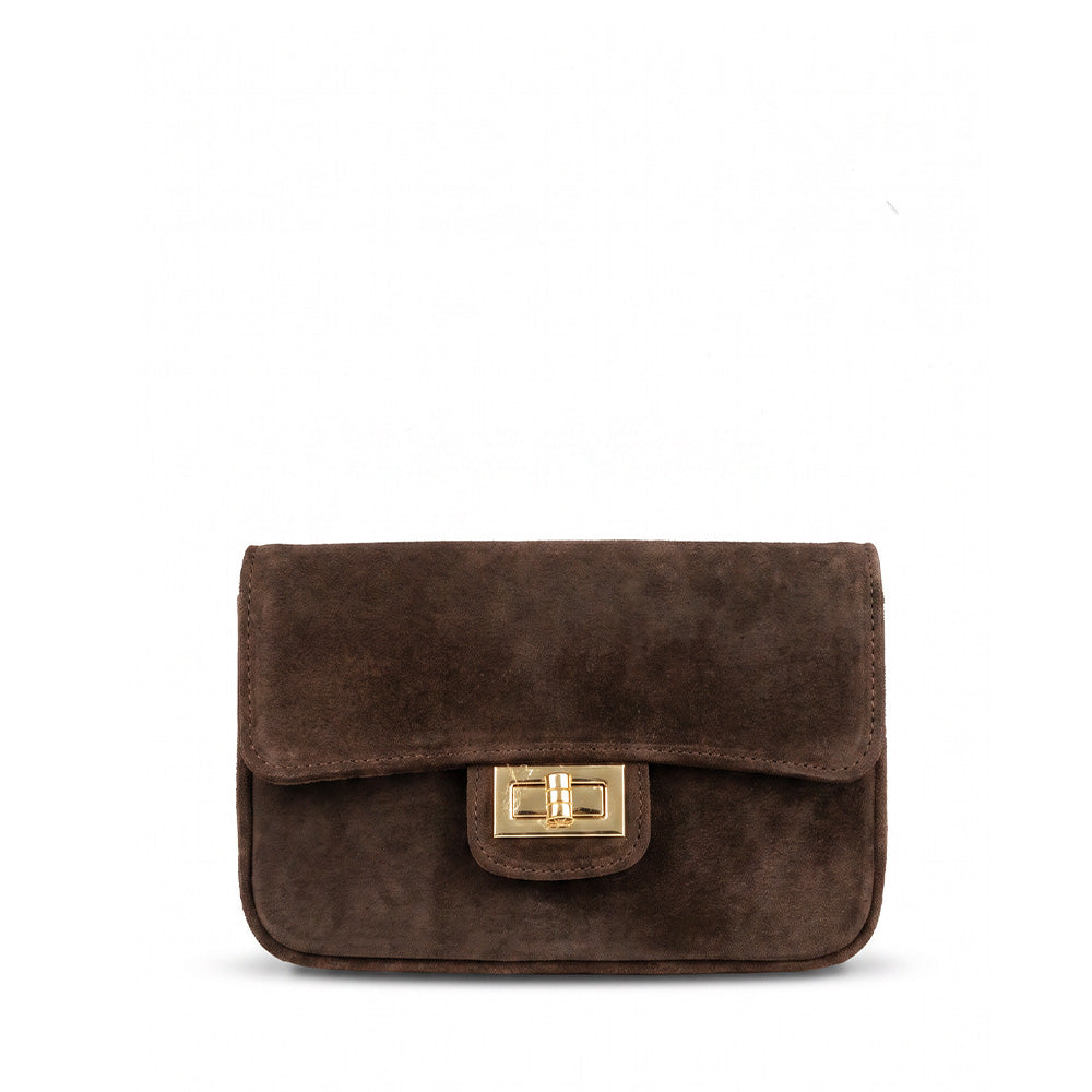 BORSA POCHETTE IN CAMOSCIO CON CHIUSURA A GIRELLO