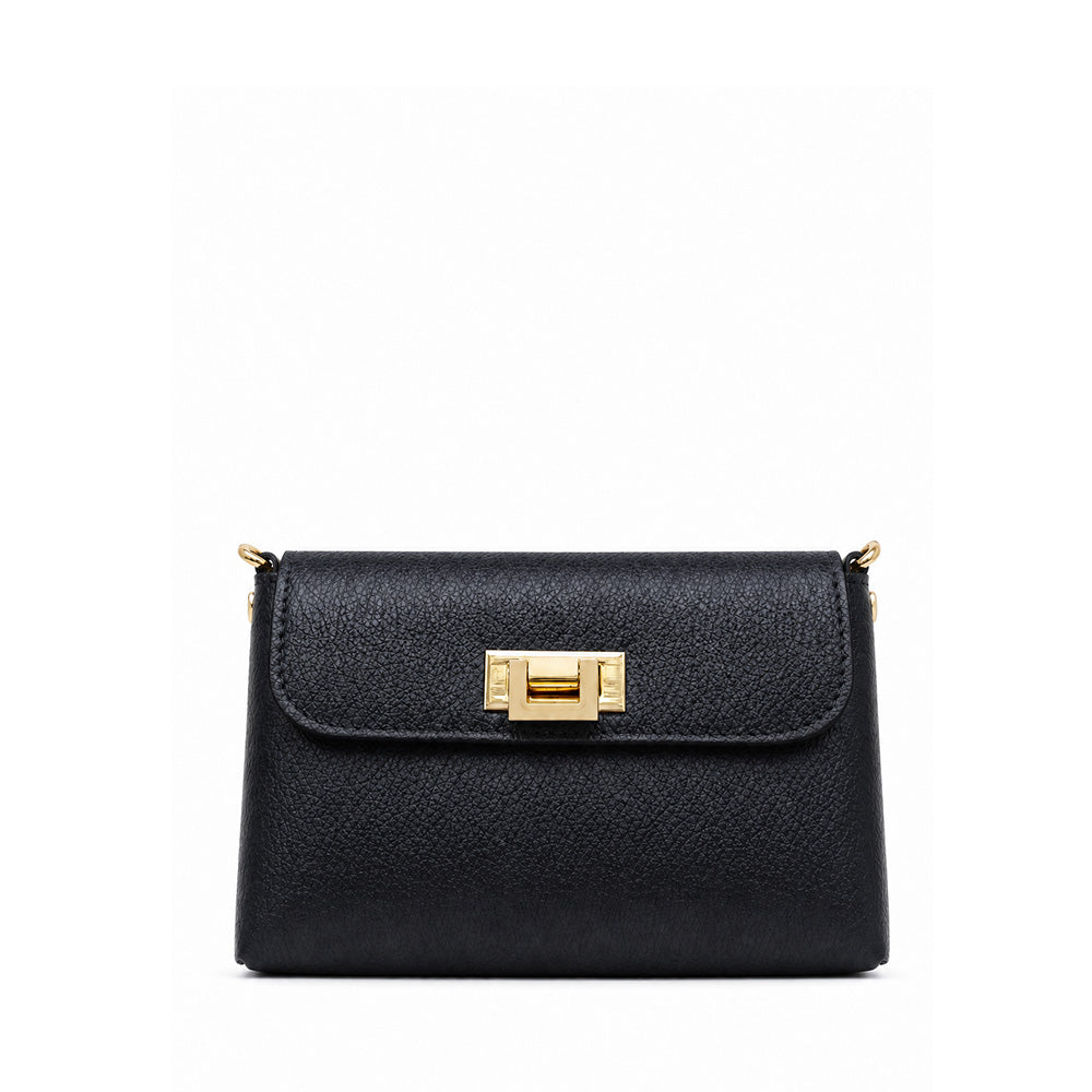 BORSA POCHETTE CON PATTINA E CHIUSURA A INCASTRO