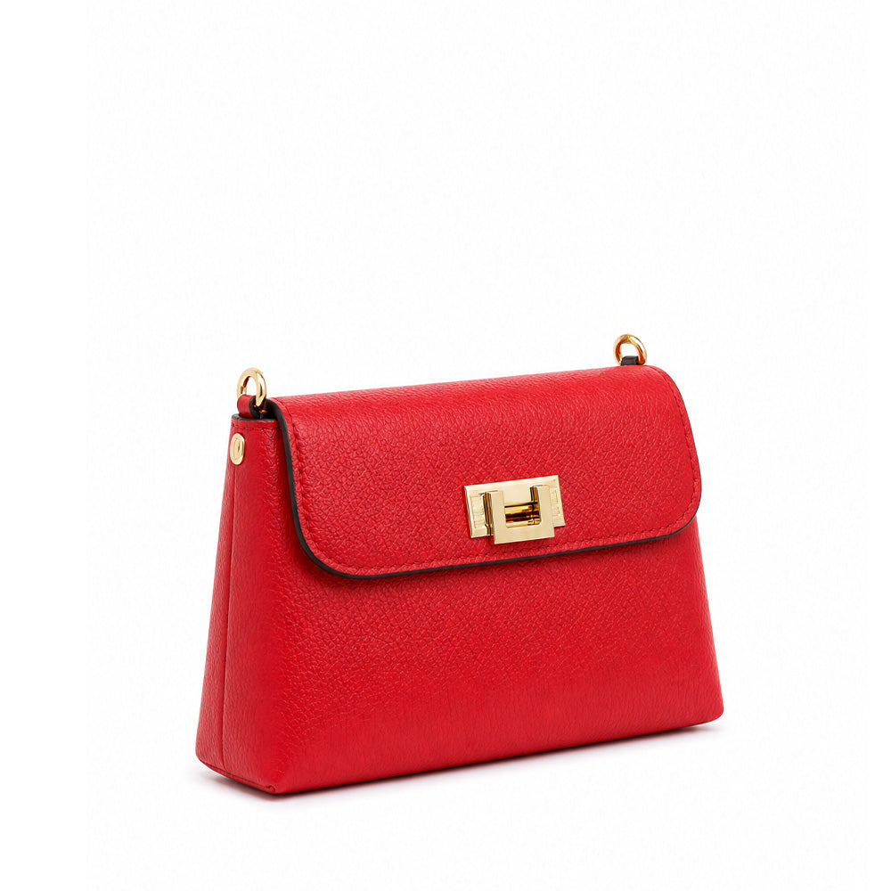 BORSA POCHETTE CON PATTINA E CHIUSURA A INCASTRO