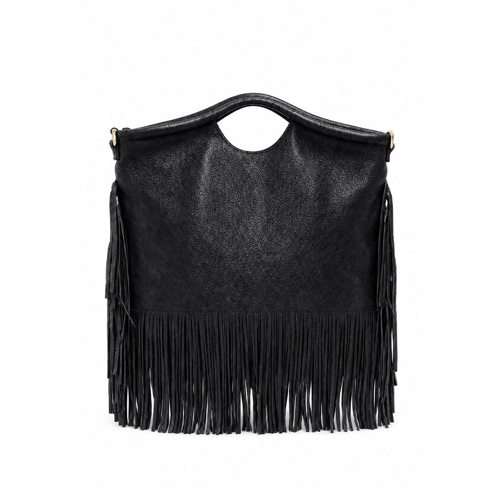 BORSA A MANO CON FRANGE PENDENTI