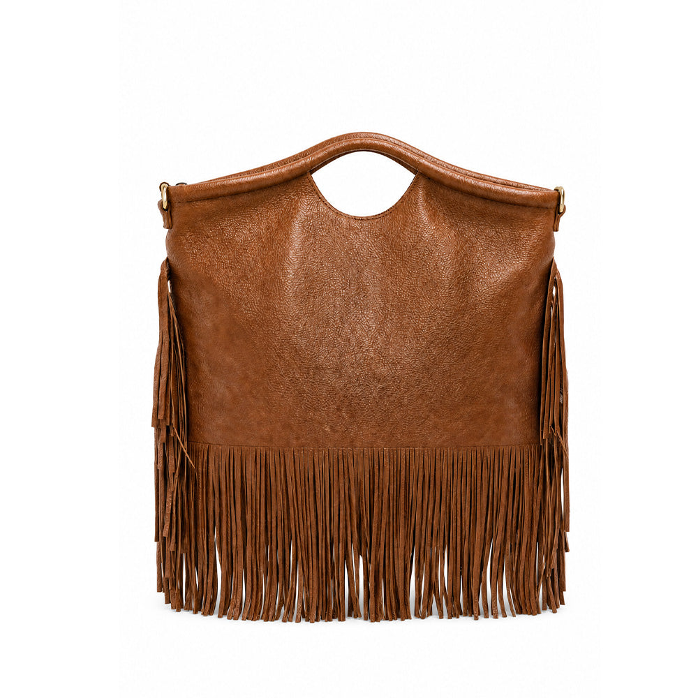 BORSA A MANO CON FRANGE PENDENTI