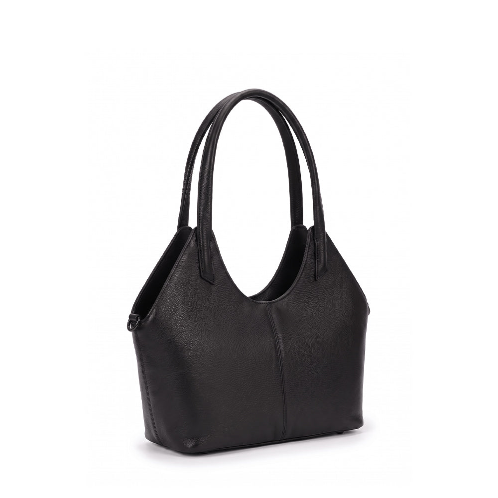 BORSA A SPALLA CON MANICO OVALE E TRACOLLA REGOLABILE