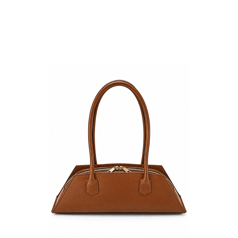 BORSA A SPALLA TRAPEZOIDALE CON STRUTTURA RIGIDA