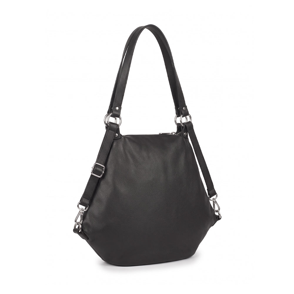 BORSA ZAINO CON TASCA A ZIP SU UN LATO