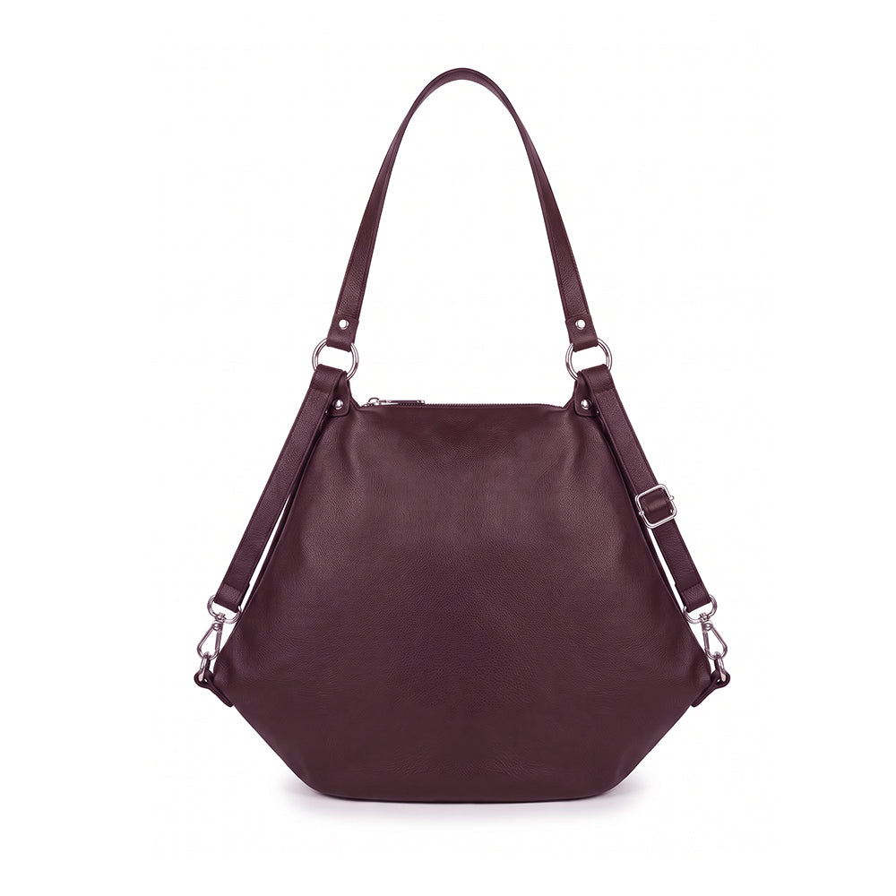 BORSA ZAINO CON TASCA A ZIP SU UN LATO