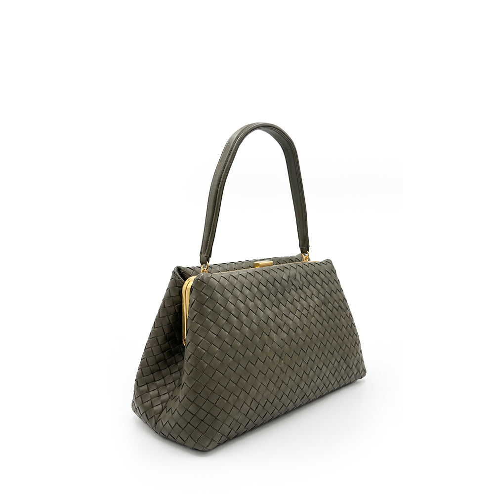 BORSA A MANO CON TEXTURE TRECCIATA