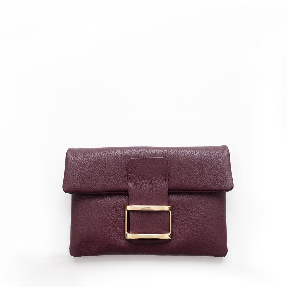 BORSA A MANO POCHETTE CON FIBBIA RETTANGOLARE