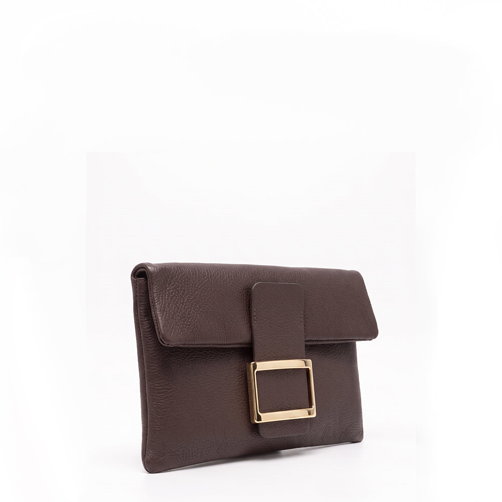 BORSA A MANO POCHETTE CON FIBBIA RETTANGOLARE
