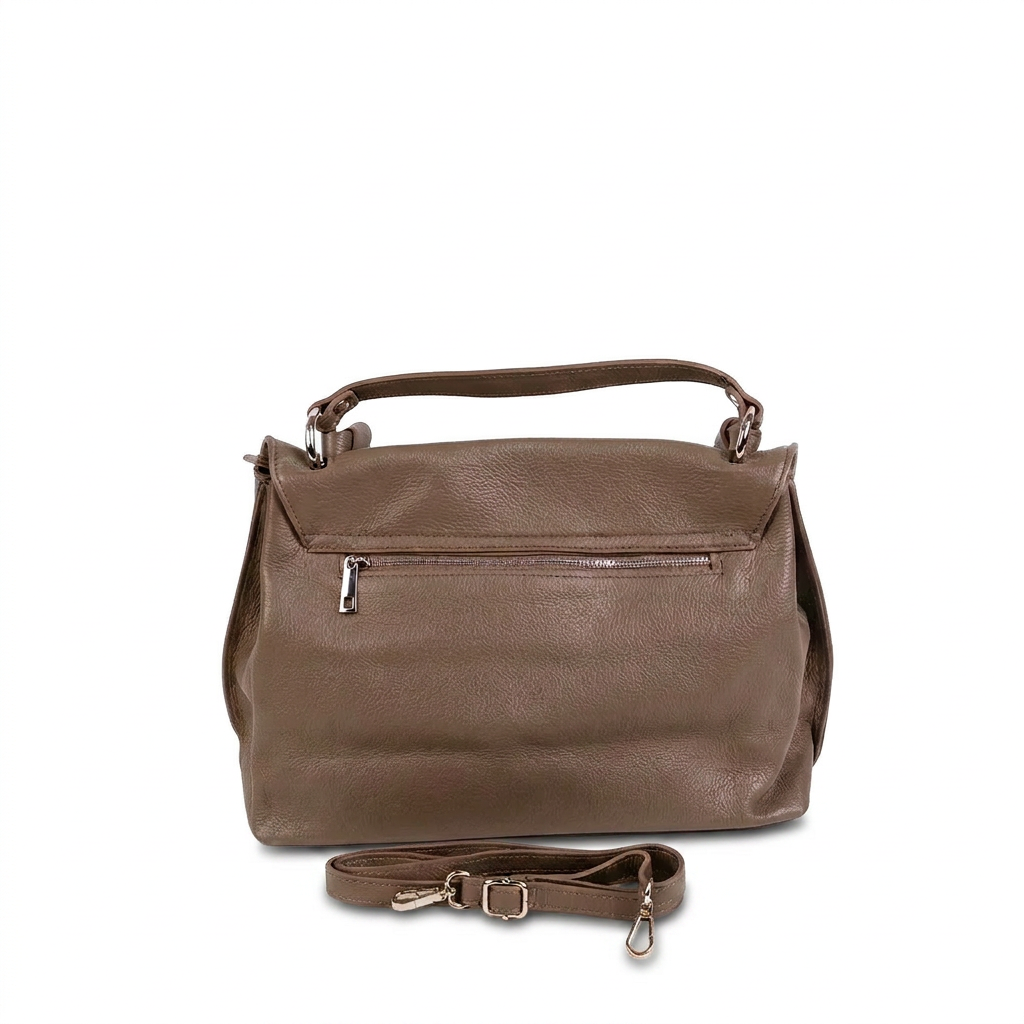 HANDBAG WITH DOUBLE STRAPS ON THE HANDLE