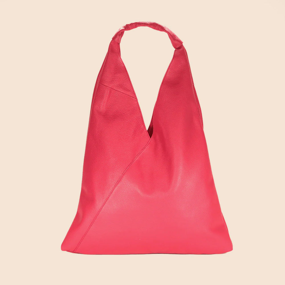 BORSA A SPALLA A SACCA CON LACCI CENTRALI