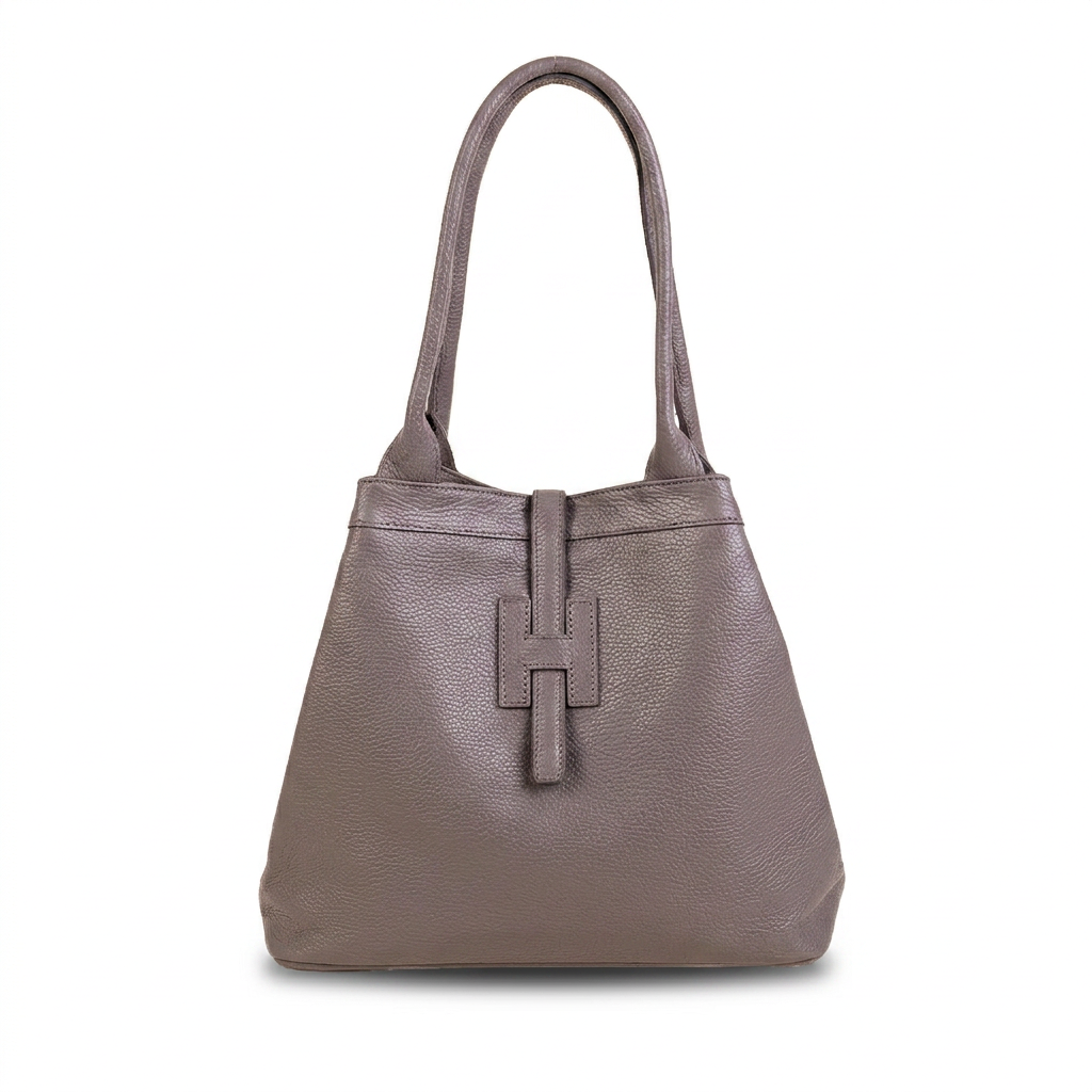 BORSA A SPALLA CON H CENTRALE E LINGUETTA