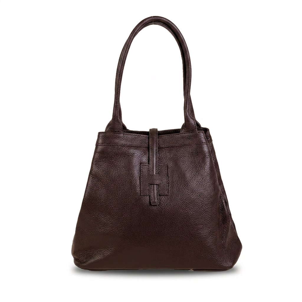 BORSA A SPALLA CON H CENTRALE E LINGUETTA