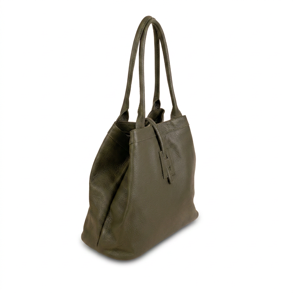 BORSA A SPALLA CON H CENTRALE E LINGUETTA