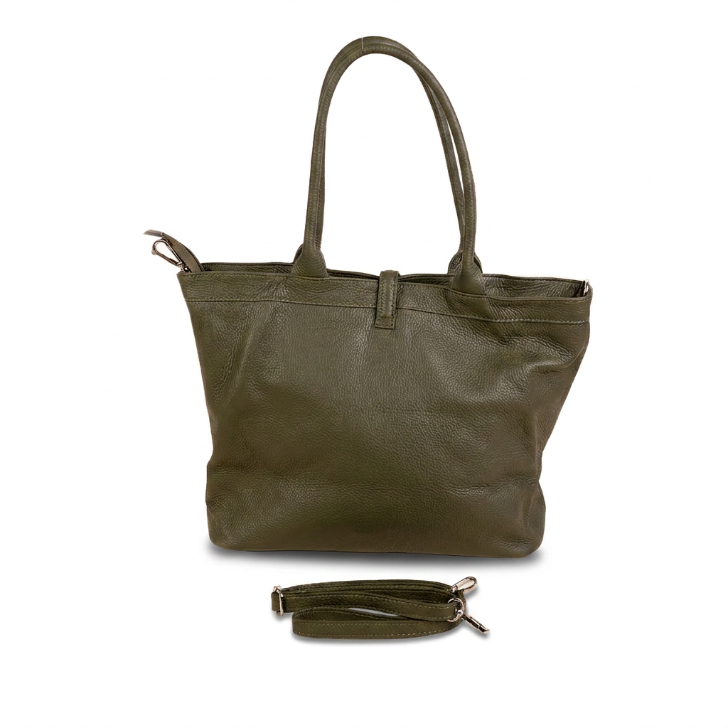 BORSA A SPALLA CON H CENTRALE E LINGUETTA