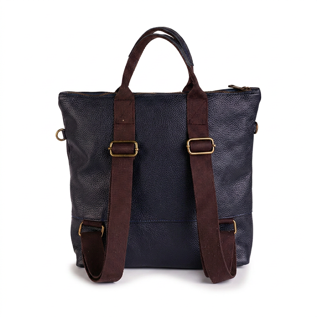 BORSA ZAINO CON STRISCIA CENTRALE METALLIZZATA