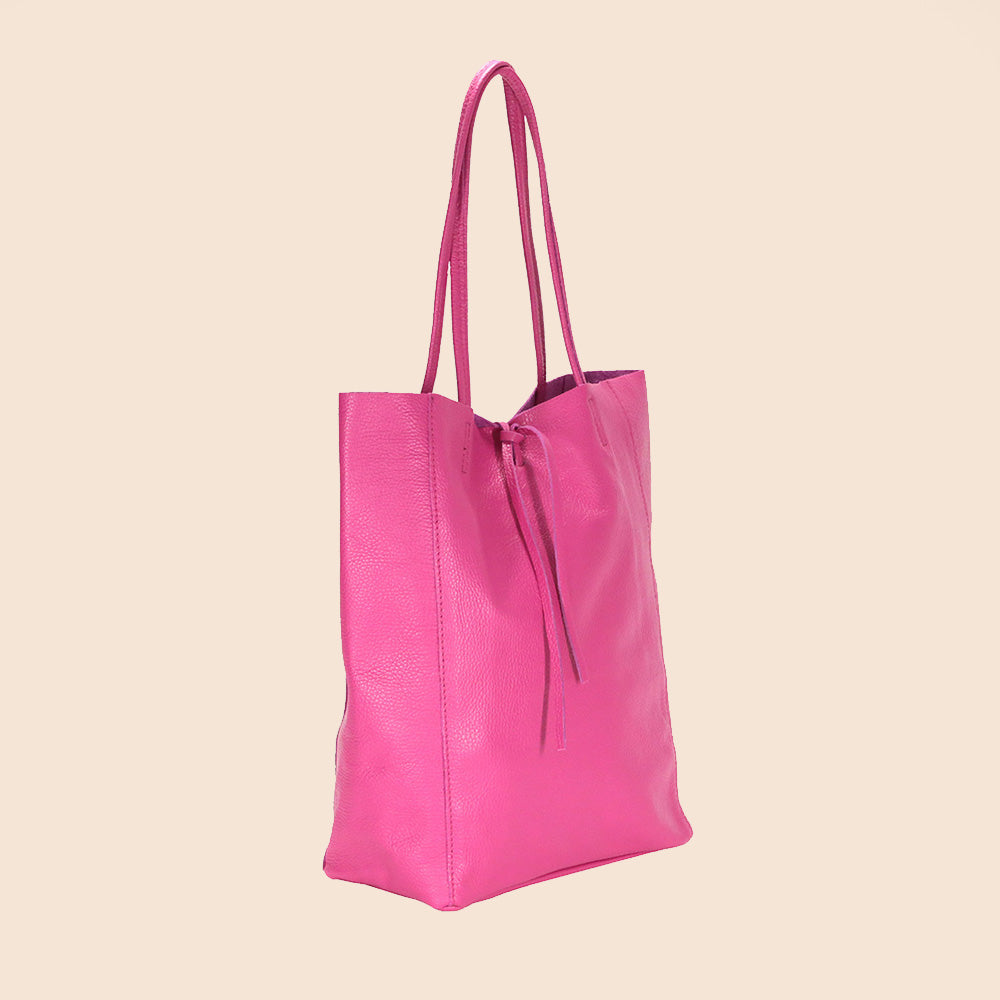 BORSA A SPALLA A SACCA CON LACCETTI
