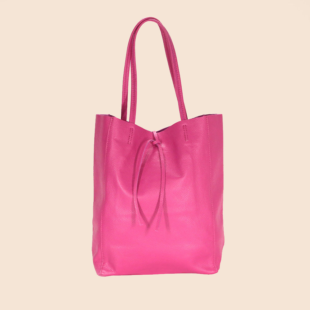 BORSA A SPALLA A SACCA CON LACCETTI