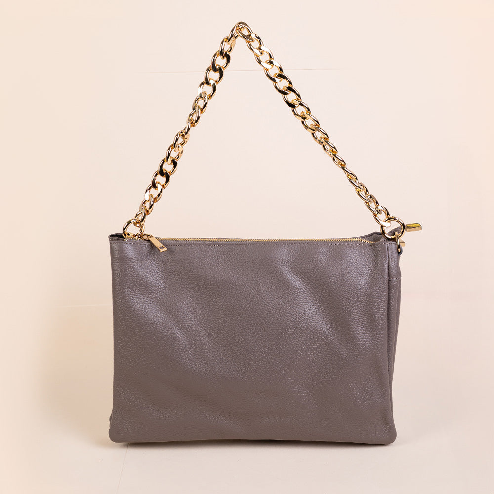 BORSA POCHETTE CON TRE SCOMPARTI