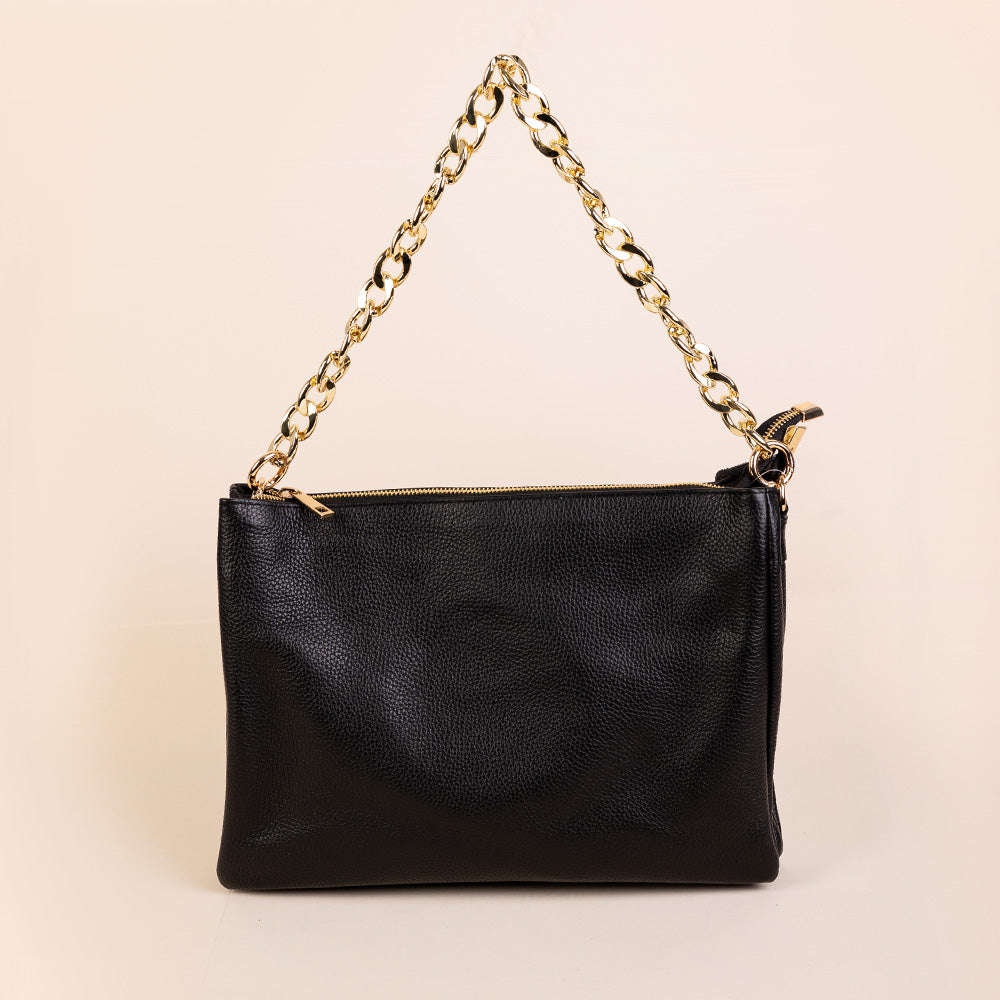 BORSA POCHETTE CON TRE SCOMPARTI