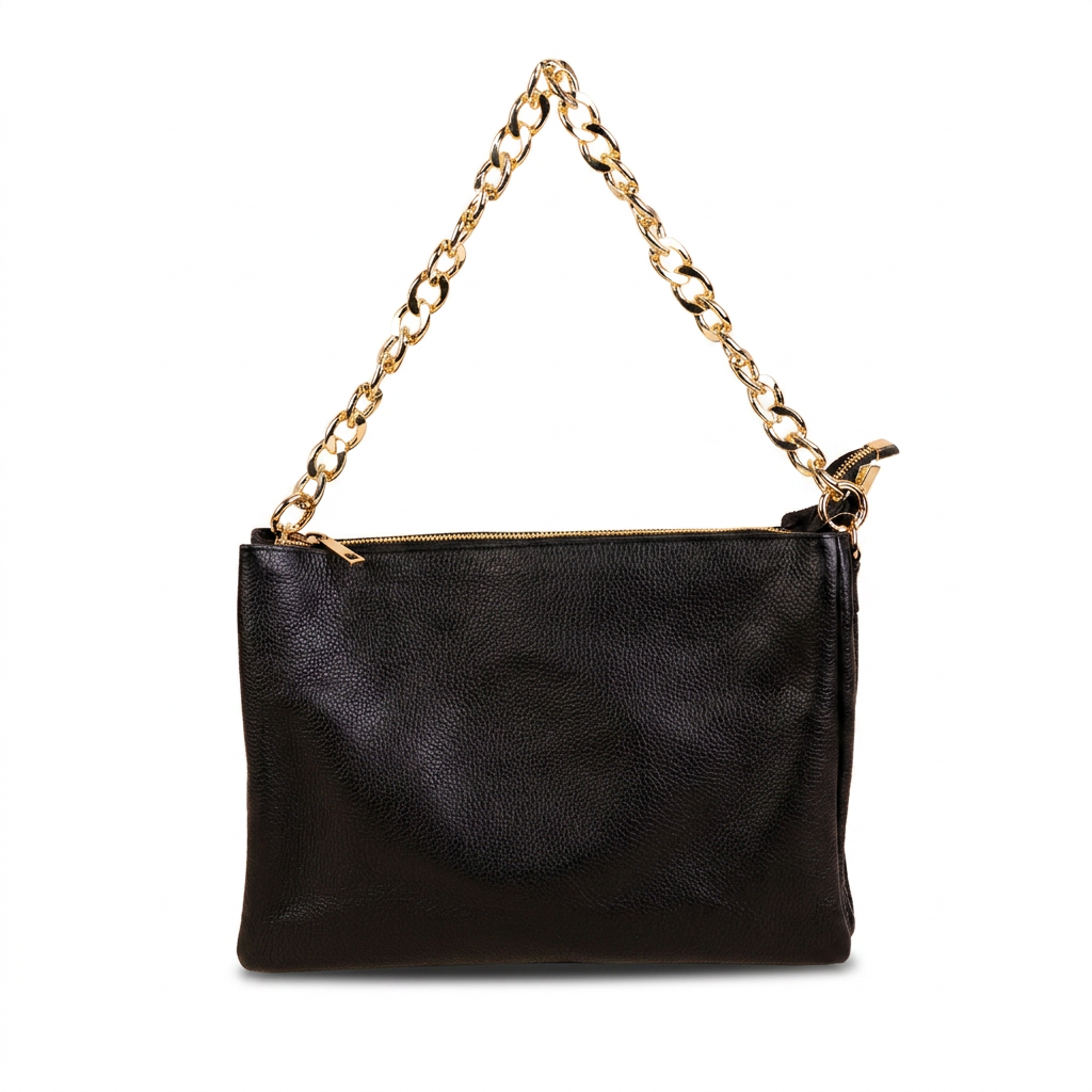 BORSA POCHETTE CON TRE SCOMPARTI