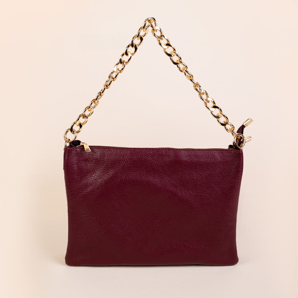 BORSA POCHETTE CON TRE SCOMPARTI