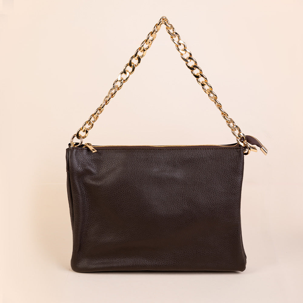 BORSA POCHETTE CON TRE SCOMPARTI