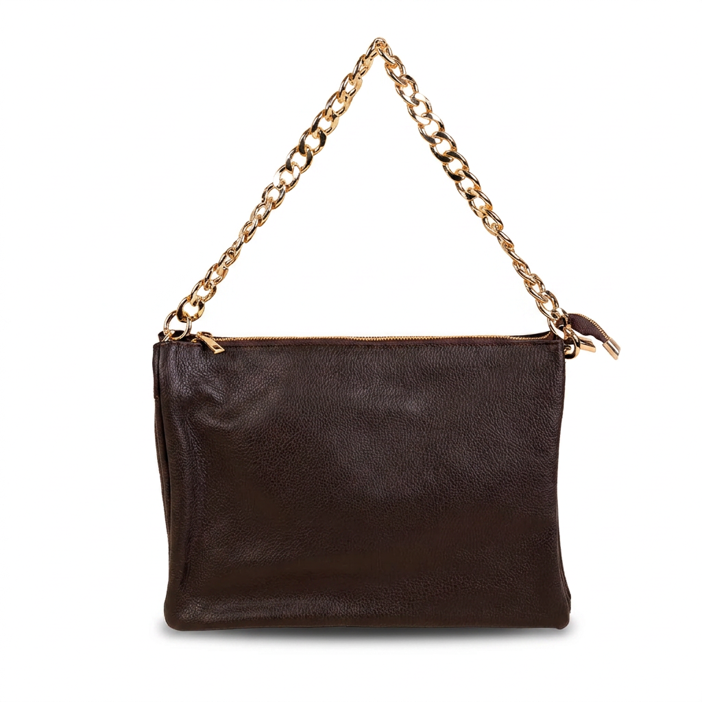 CLUTCH BAG WITH THREE COMPARTMENTS