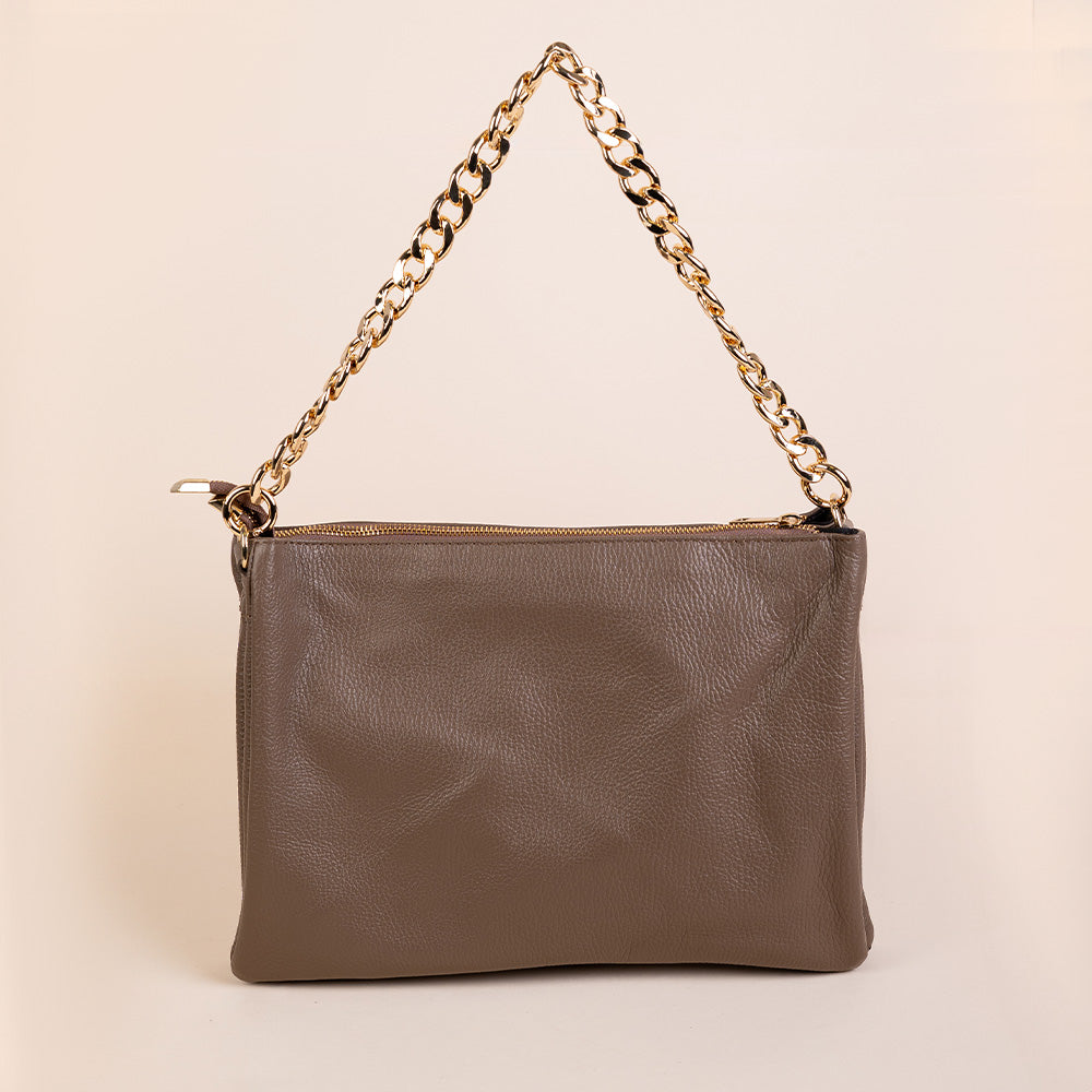 BORSA POCHETTE CON TRE SCOMPARTI