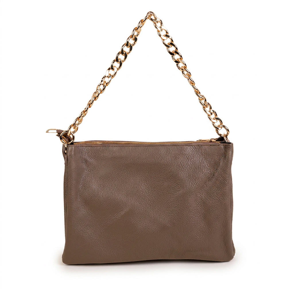 CLUTCH BAG WITH THREE COMPARTMENTS