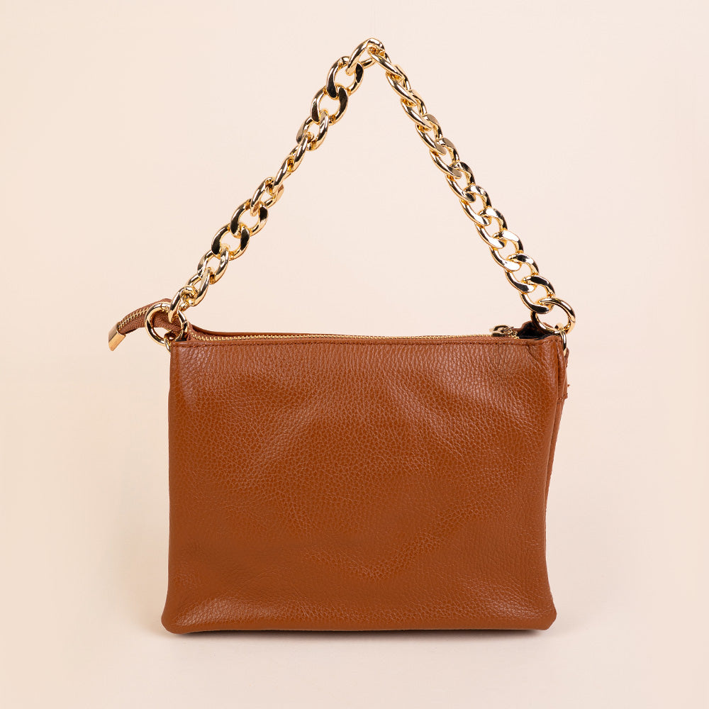 BORSA POCHETTE CON TRE SCOMPARTI