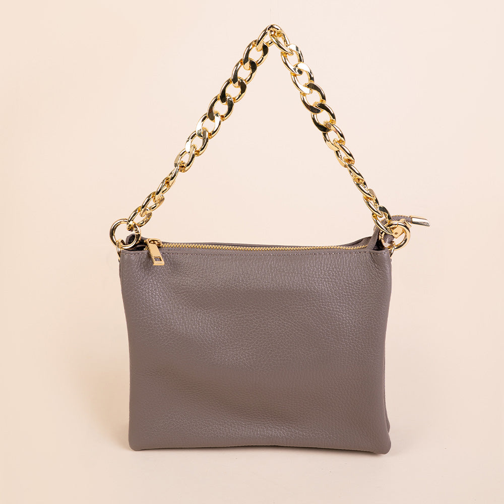 BORSA POCHETTE CON TRE SCOMPARTI