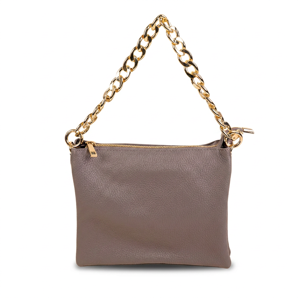 CLUTCH BAG WITH THREE COMPARTMENTS