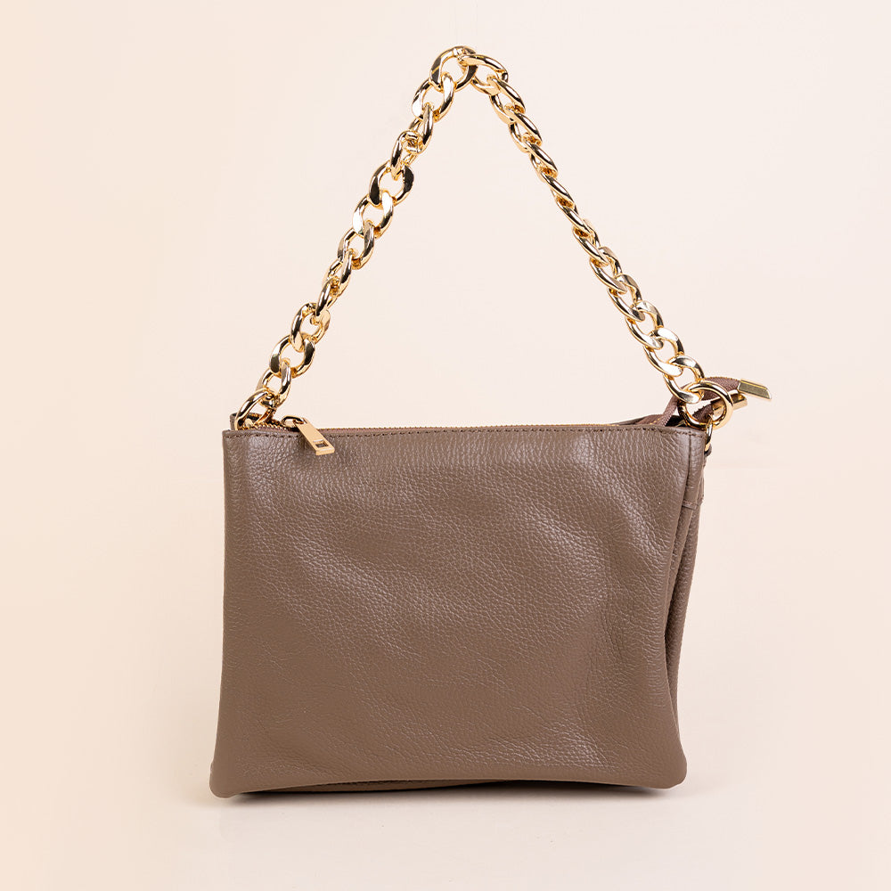 BORSA POCHETTE CON TRE SCOMPARTI