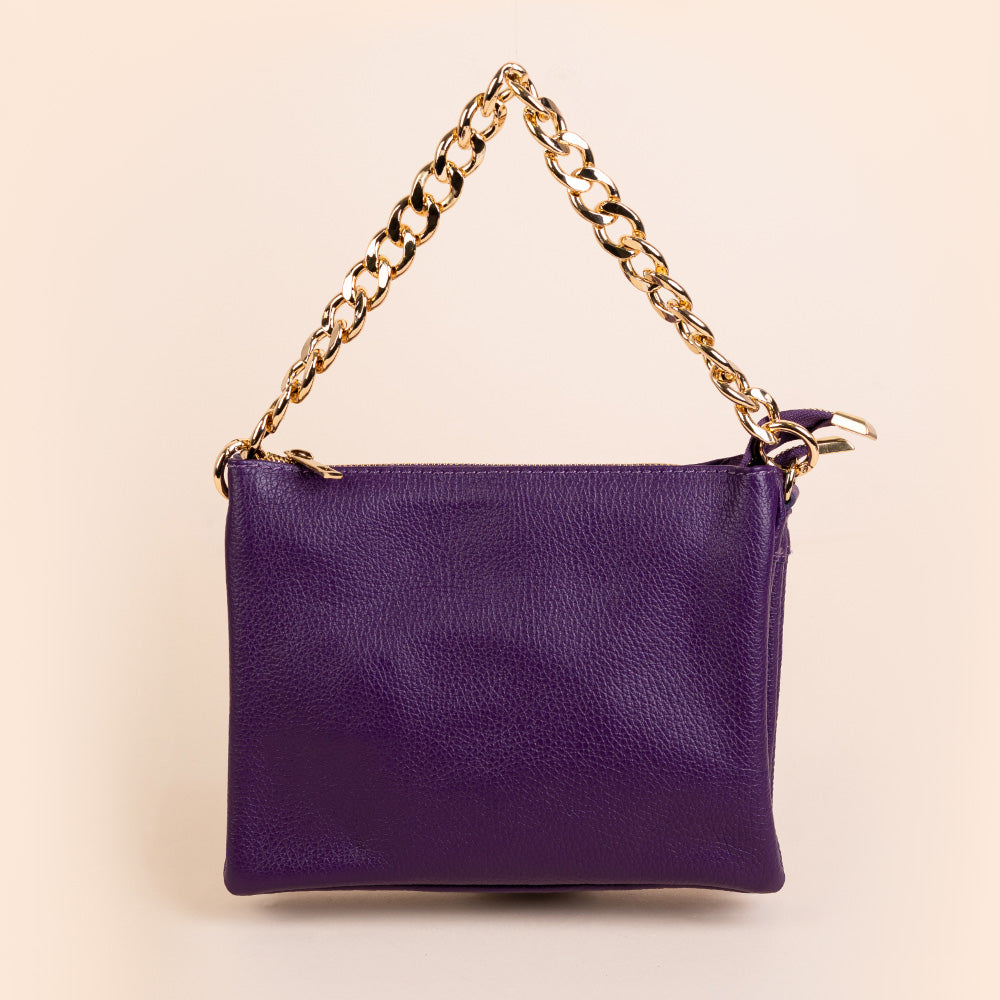 BORSA POCHETTE CON TRE SCOMPARTI