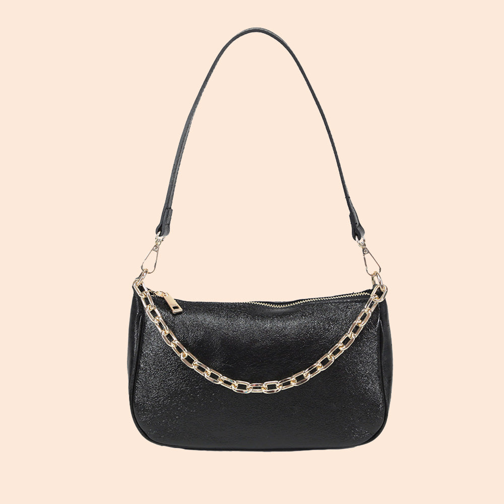 CHAIN HANDLE CLUTCH BAG