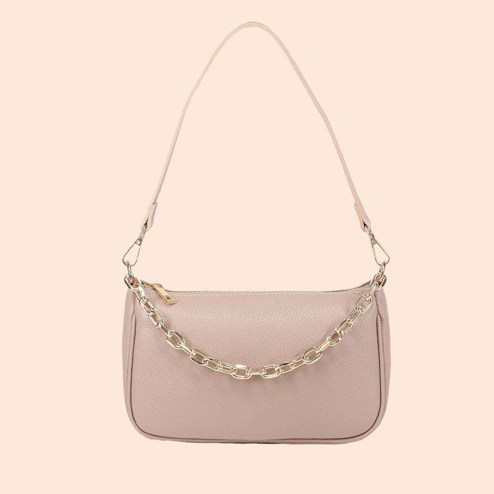 CHAIN HANDLE CLUTCH BAG