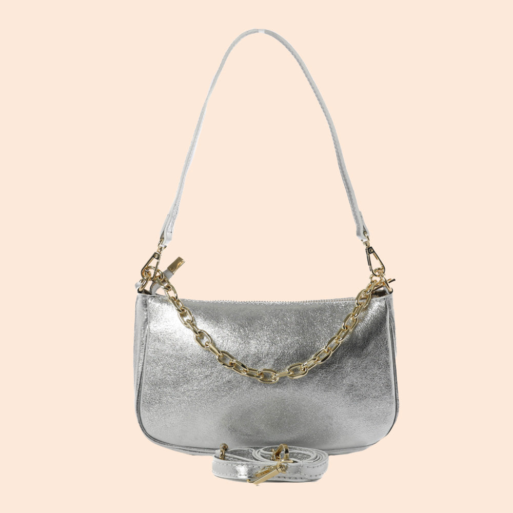 CHAIN HANDLE CLUTCH BAG